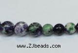 CRF10 15.5 inches multi sizes round dyed rain flower stone beads