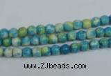 CRF100 15.5 inches 4mm round dyed rain flower stone beads wholesale