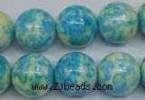 CRF106 15.5 inches 16mm round dyed rain flower stone beads wholesale