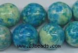 CRF107 15.5 inches 18mm round dyed rain flower stone beads wholesale