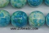 CRF108 15.5 inches 20mm round dyed rain flower stone beads wholesale