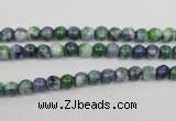 CRF150 15.5 inches 4mm round dyed rain flower stone beads wholesale