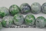 CRF154 15.5 inches 12mm round dyed rain flower stone beads wholesale