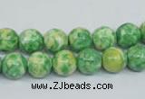 CRF183 15.5 inches 10mm round dyed rain flower stone beads wholesale