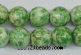 CRF185 15.5 inches 14mm round dyed rain flower stone beads wholesale