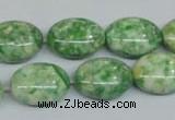 CRF206 15.5 inches 13*18mm oval dyed rain flower stone beads