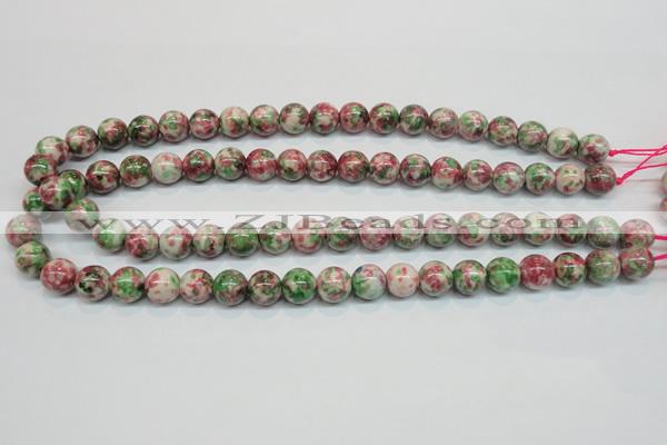 CRF24 15.5 inches 10mm round dyed rain flower stone beads wholesale