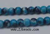 CRF274 15.5 inches 3mm round dyed rain flower stone beads