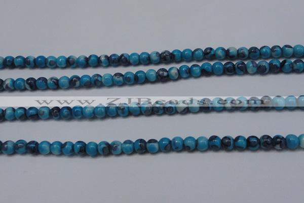 CRF274 15.5 inches 3mm round dyed rain flower stone beads
