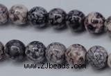 CRF284 15.5 inches 12mm round dyed rain flower stone beads