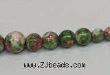 CRF30 15.5 inches multi sizes round dyed rain flower stone beads wholesale