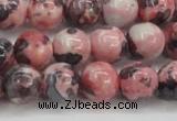 CRF304 15.5 inches 12mm round dyed rain flower stone beads wholesale