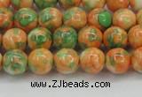 CRF309 15.5 inches 8mm round dyed rain flower stone beads wholesale