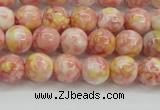 CRF315 15.5 inches 6mm round dyed rain flower stone beads wholesale