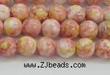 CRF315 15.5 inches 6mm round dyed rain flower stone beads wholesale