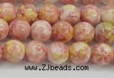 CRF316 15.5 inches 8mm round dyed rain flower stone beads wholesale