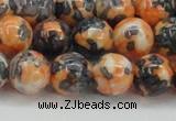 CRF326 15.5 inches 14mm round dyed rain flower stone beads wholesale