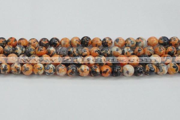 CRF326 15.5 inches 14mm round dyed rain flower stone beads wholesale