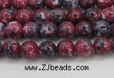 CRF342 15.5 inches 4mm round dyed rain flower stone beads wholesale