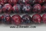 CRF346 15.5 inches 12mm round dyed rain flower stone beads wholesale
