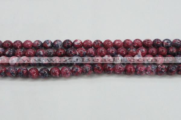 CRF346 15.5 inches 12mm round dyed rain flower stone beads wholesale