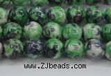 CRF350 15.5 inches 6mm round dyed rain flower stone beads wholesale