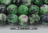 CRF353 15.5 inches 12mm round dyed rain flower stone beads wholesale