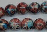 CRF38 15.5 inches 16mm round dyed rain flower stone beads wholesale