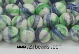 CRF389 15.5 inches 10mm round dyed rain flower stone beads wholesale