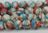 CRF399 15.5 inches 6mm round dyed rain flower stone beads wholesale