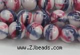 CRF408 15.5 inches 12mm round dyed rain flower stone beads wholesale