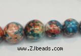 CRF41 15.5 inches multi sizes round dyed rain flower stone beads