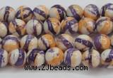 CRF410 15.5 inches 4mm round dyed rain flower stone beads wholesale