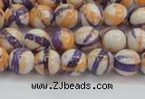 CRF411 15.5 inches 6mm round dyed rain flower stone beads wholesale