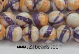 CRF413 15.5 inches 10mm round dyed rain flower stone beads wholesale