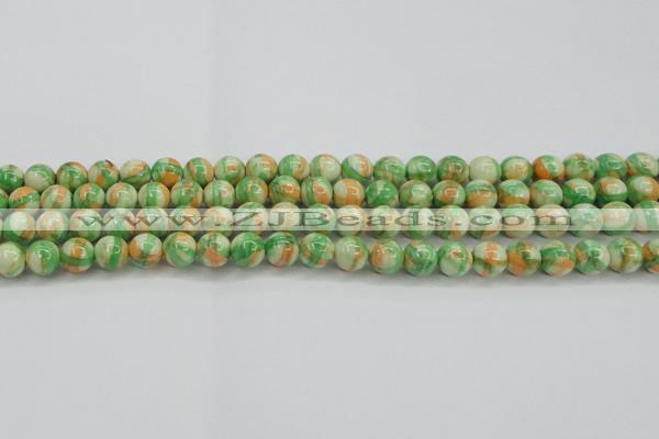 CRF418 15.5 inches 8mm round dyed rain flower stone beads wholesale