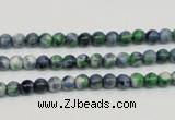 CRF42 15.5 inches 4mm round dyed rain flower stone beads wholesale