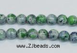 CRF43 15.5 inches 6mm round dyed rain flower stone beads wholesale