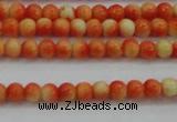 CRF437 15.5 inches 3mm round dyed rain flower stone beads wholesale