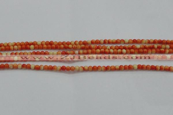 CRF437 15.5 inches 3mm round dyed rain flower stone beads wholesale
