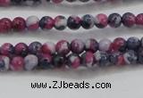 CRF447 15.5 inches 3mm round dyed rain flower stone beads wholesale