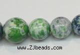 CRF52 15.5 inches multi sizes round dyed rain flower stone beads