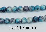 CRF56 15.5 inches 6mm round dyed rain flower stone beads wholesale