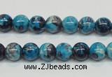 CRF57 15.5 inches 8mm round dyed rain flower stone beads wholesale