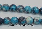 CRF58 15.5 inches 10mm round dyed rain flower stone beads wholesale