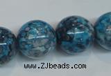 CRF62 15.5 inches 18mm round dyed rain flower stone beads wholesale