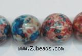 CRF75 15.5 inches 18mm round dyed rain flower stone beads wholesale