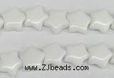 CRG06 15.5 inches 12*12mm star white agate gemstone beads wholesale