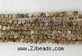 CRG33 15.5 inches 6mm flat star picture jasper beads wholesale