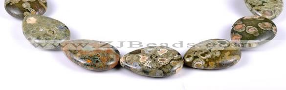 CRH04 flat teardrop natural rhyolite different sizes beads